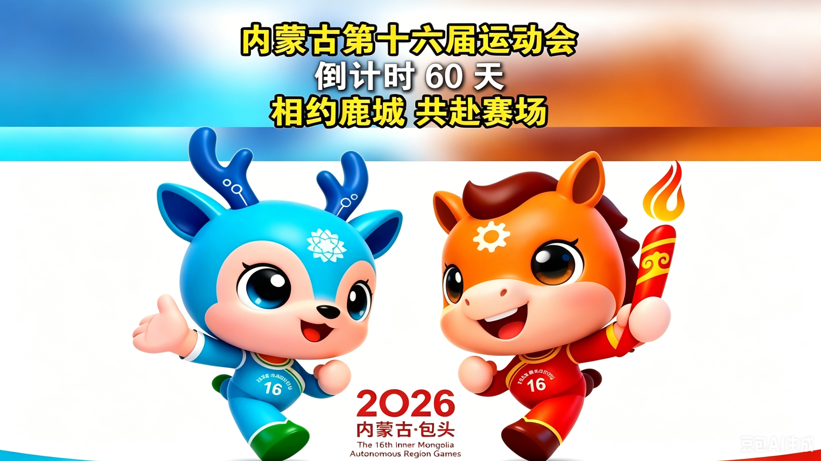 内蒙古第十六届运动会倒计时60天~相约鹿城共赴赛场！